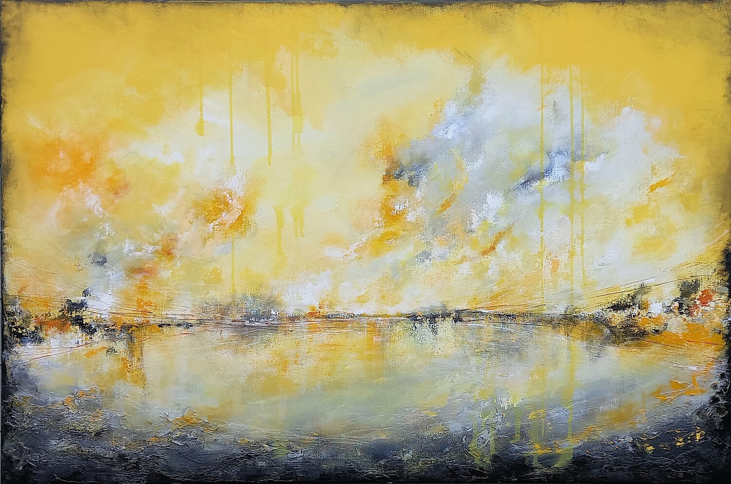 XXXL Lets Walk at Daybreak 120 x 80 cm Susan Wooler Originalgemälde zu verkaufen