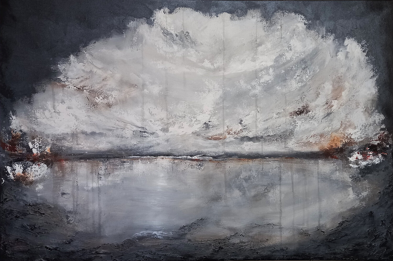 XXXL Morning Mist 120 x 80 cm Susan Wooler Originalgemälde zu verkaufen