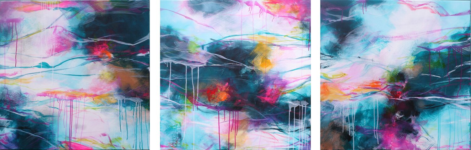 Coming back home triptych Susan Wooler