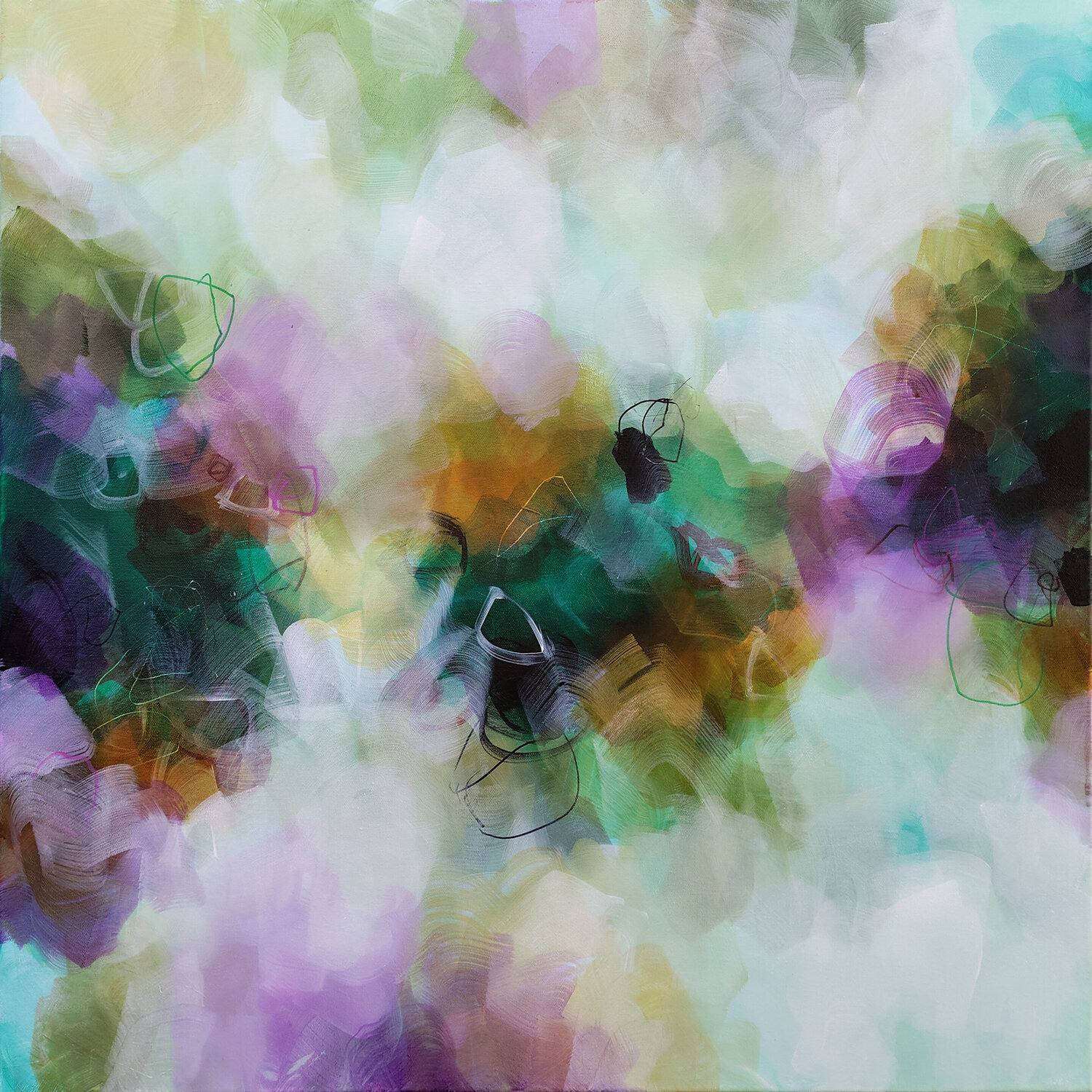 Whispers in the Forest Susan Wooler Originalgemälde zu verkaufen