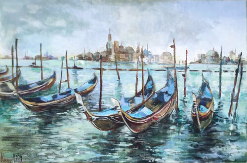 Blue gondolas view Maria Kireev