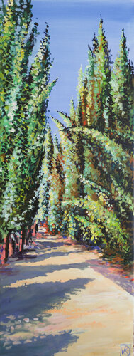 Cypress alley von Maria Kireev, Malerei kaufen auf Singulart