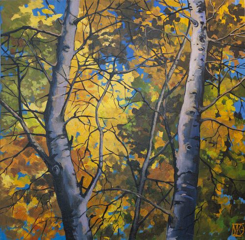 Golden Leaves von Maria Kireev, Malerei kaufen auf Singulart