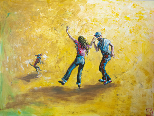 It's a sunny dance, baby! von Maria Kireev, Malerei kaufen auf Singulart