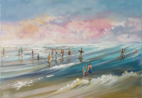 Evening surf von Maria Kireev, Malerei kaufen auf Singulart