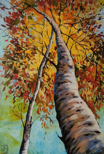 Mother’s love trees von Maria Kireev, Malerei kaufen auf Singulart
