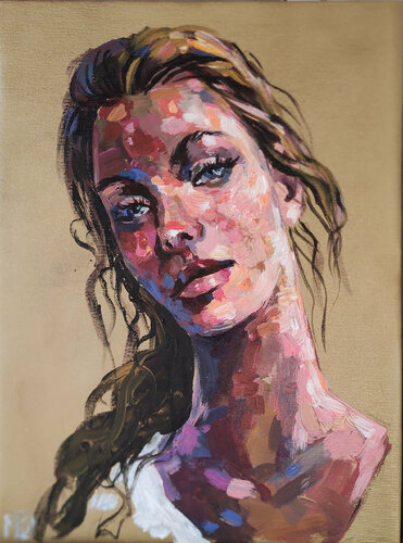 Pretty girl di Maria Kireev, Pittura in vendita su Singulart