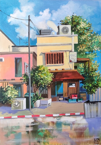 Colors of Tel Aviv van Maria Kireev, Schilderij te koop op Singulart