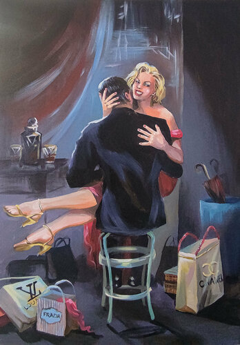 Diamonds are a girl's best friends! van Maria Kireev, Schilderij te koop op Singulart