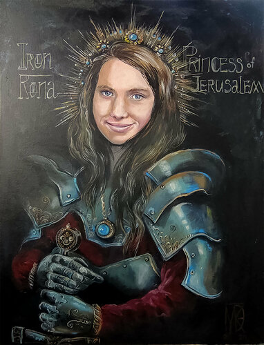 Princess of Jerusalem (portrait commission  from a photo) van Maria Kireev, Schilderij te koop op Singulart