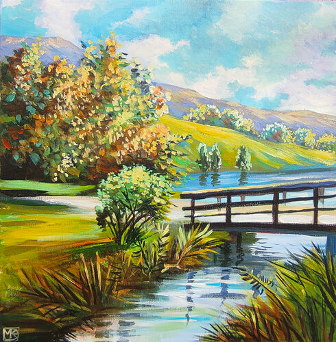 Small bridge van Maria Kireev, Schilderij te koop op Singulart