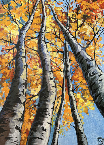 Golden Fall von Maria Kireev, Malerei kaufen auf Singulart