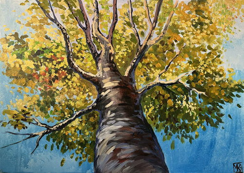 Lonely tree van Maria Kireev, Schilderij te koop op Singulart