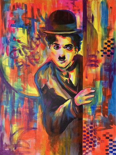 Charlie Chaplin von Maria Kireev, Malerei kaufen auf Singulart