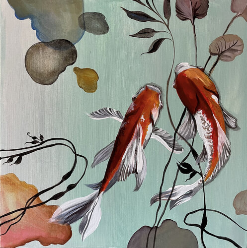 Mint ocean von Maria Kireev, Malerei kaufen auf Singulart