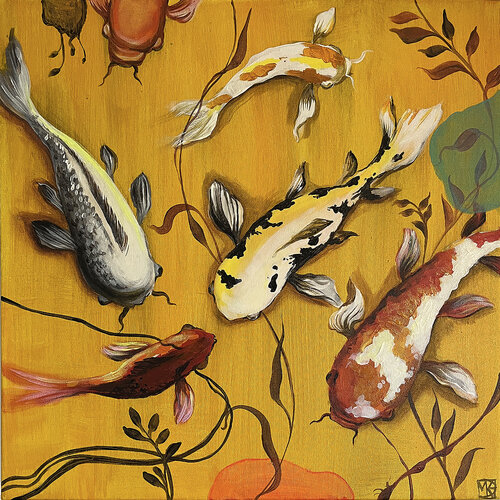 Yellow  ocean von Maria Kireev, Malerei kaufen auf Singulart