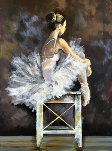Ballerina rests by Maria Kireev, Painting for Sale on Singulart