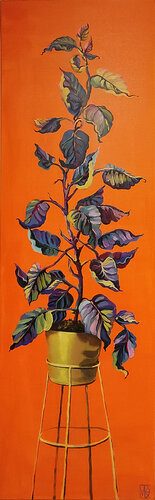 Orange purple plants von Maria Kireev, Malerei kaufen auf Singulart