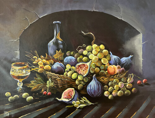 Dark Dutch Still life di Maria Kireev, Pittura in vendita su Singulart