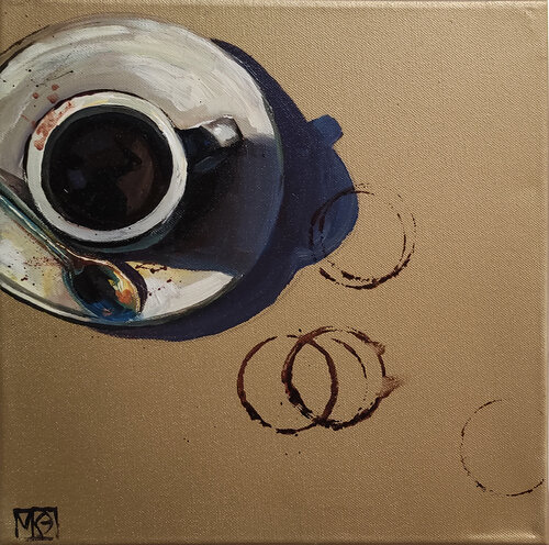 Coffee by Maria Kireev, Painting for Sale on Singulart
