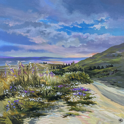 Path to Mount Kohav,Judaea. di Maria Kireev, Pittura in vendita su Singulart