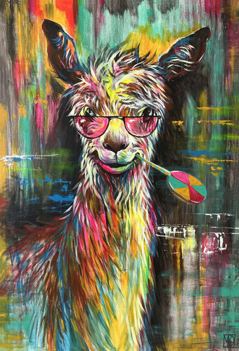 Funny Alpaca von Maria Kireev, Malerei kaufen auf Singulart