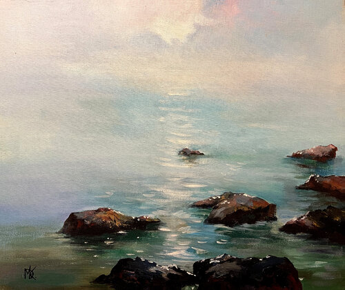 Gentle morning by the sea par Maria Kireev, Peinture en vente sur Singulart