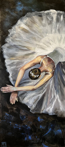 Ballerina with crossed arms di Maria Kireev, Pittura in vendita su Singulart