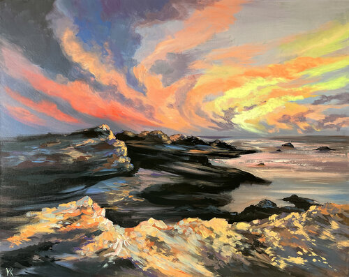 Crazy sunset di Maria Kireev, Pittura in vendita su Singulart