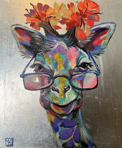 Little Giraffe van Maria Kireev, Schilderij te koop op Singulart