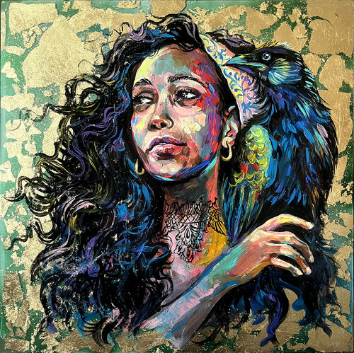 The soul of a crow van Maria Kireev, Schilderij te koop op Singulart