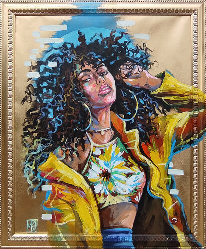 Black on Gold von Maria Kireev, Malerei kaufen auf Singulart