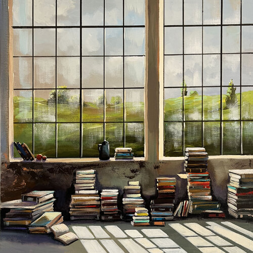 Morning in the old library Maria Kireev