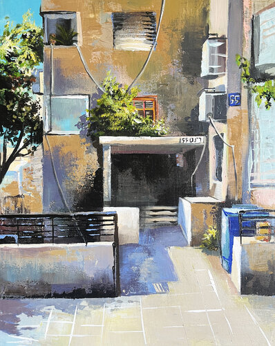 Tel Aviv, house 55 de Maria Kireev, Pintura a la venta en Singulart