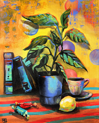 Happy  still life von Maria Kireev, Malerei kaufen auf Singulart