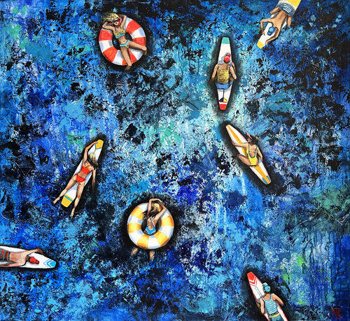 Siesta on the dark blue Maria Kireev