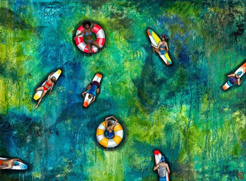 Emerald noon. by Maria Kireev, Painting for Sale on Singulart