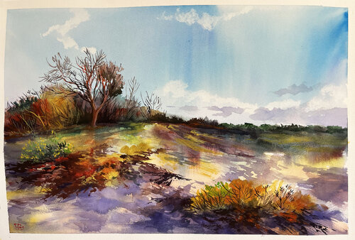Autumn Dunes von Maria Kireev, Malerei kaufen auf Singulart