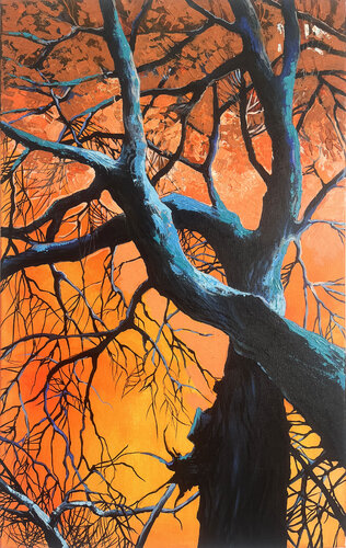 The fire of the sunset von Maria Kireev, Malerei kaufen auf Singulart