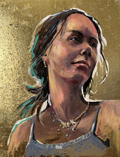 Gilded Reverie van Maria Kireev, Schilderij te koop op Singulart