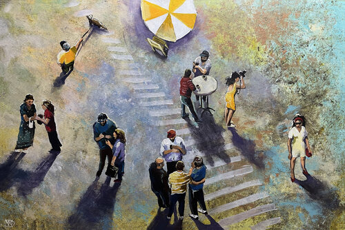 Sidewalk Stories di Maria Kireev, Pittura in vendita su Singulart