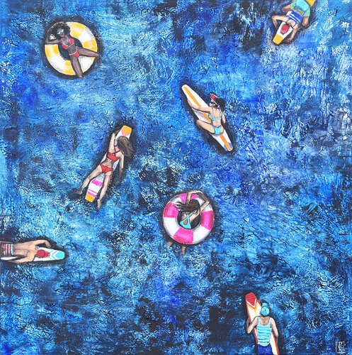 Silens Blue par Maria Kireev, Peinture en vente sur Singulart