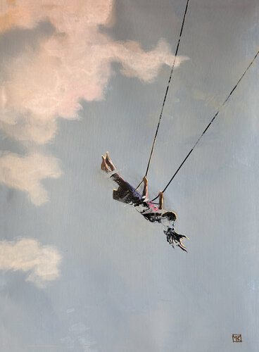 On the Edge of Clouds van Maria Kireev, Schilderij te koop op Singulart