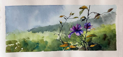 Quiet Bloom di Maria Kireev, Pittura in vendita su Singulart