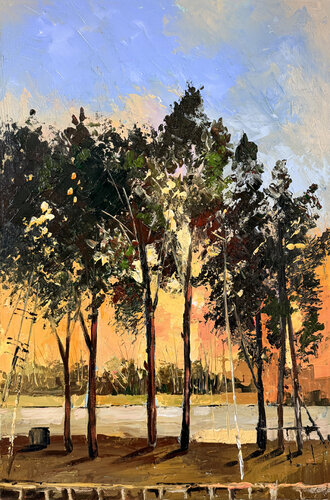 Forest in Glow von Maria Kireev, Malerei kaufen auf Singulart