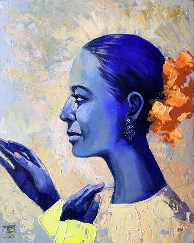 Blue Fire von Maria Kireev, Malerei kaufen auf Singulart