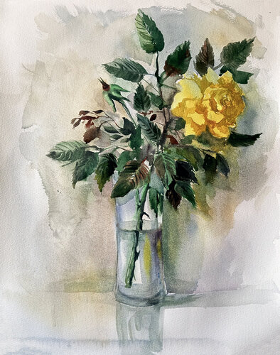 Fragmented Flower von Maria Kireev, Malerei kaufen auf Singulart