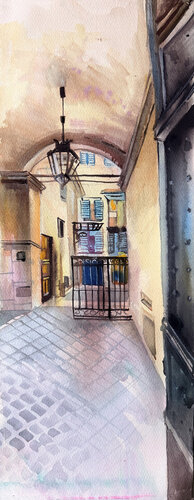 Under the Arches of Bologna par Maria Kireev, Œuvre sur papier en vente sur Singulart