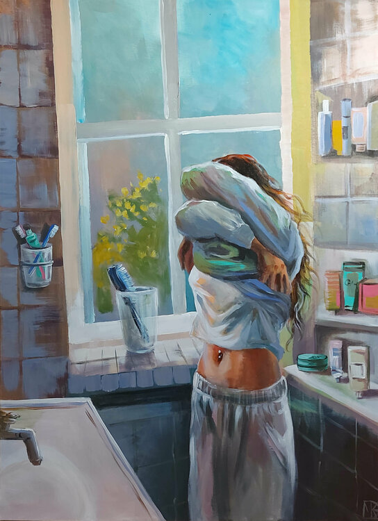 In the bathroom Maria Kireev