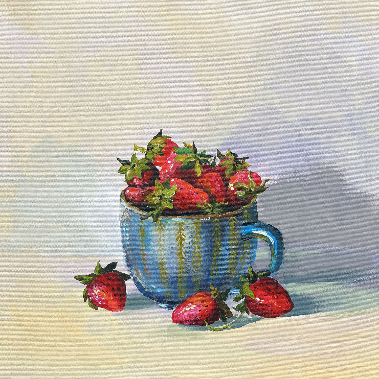 Still life with strawberry mug Maria Kireev